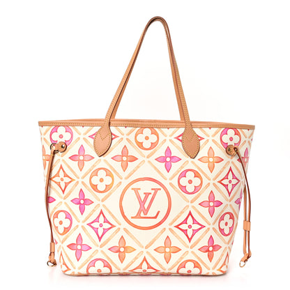 Louis Vuitton Monogram Tiles By The Pool 2.0 Neverfull MM Coral 1 of 10