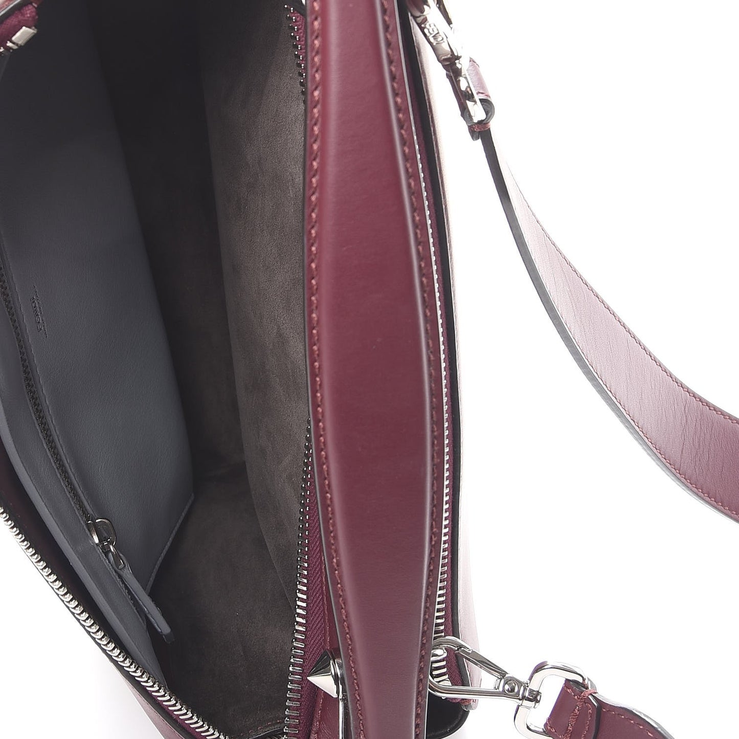 Vitello Baltico Dolce Shiny Nappa Lace Up DotCom Satchel Bordeaux