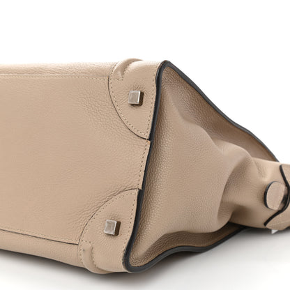 Celine Drummed Calfskin Mini Luggage Dune 8 of 12