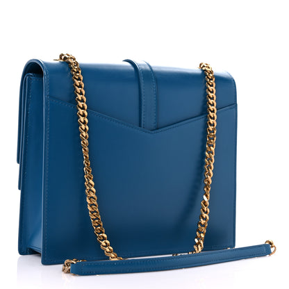 Saint Laurent Smooth Calfskin Monogram Medium Sulpice Shoulder Bag Deep Sea 3 of 12