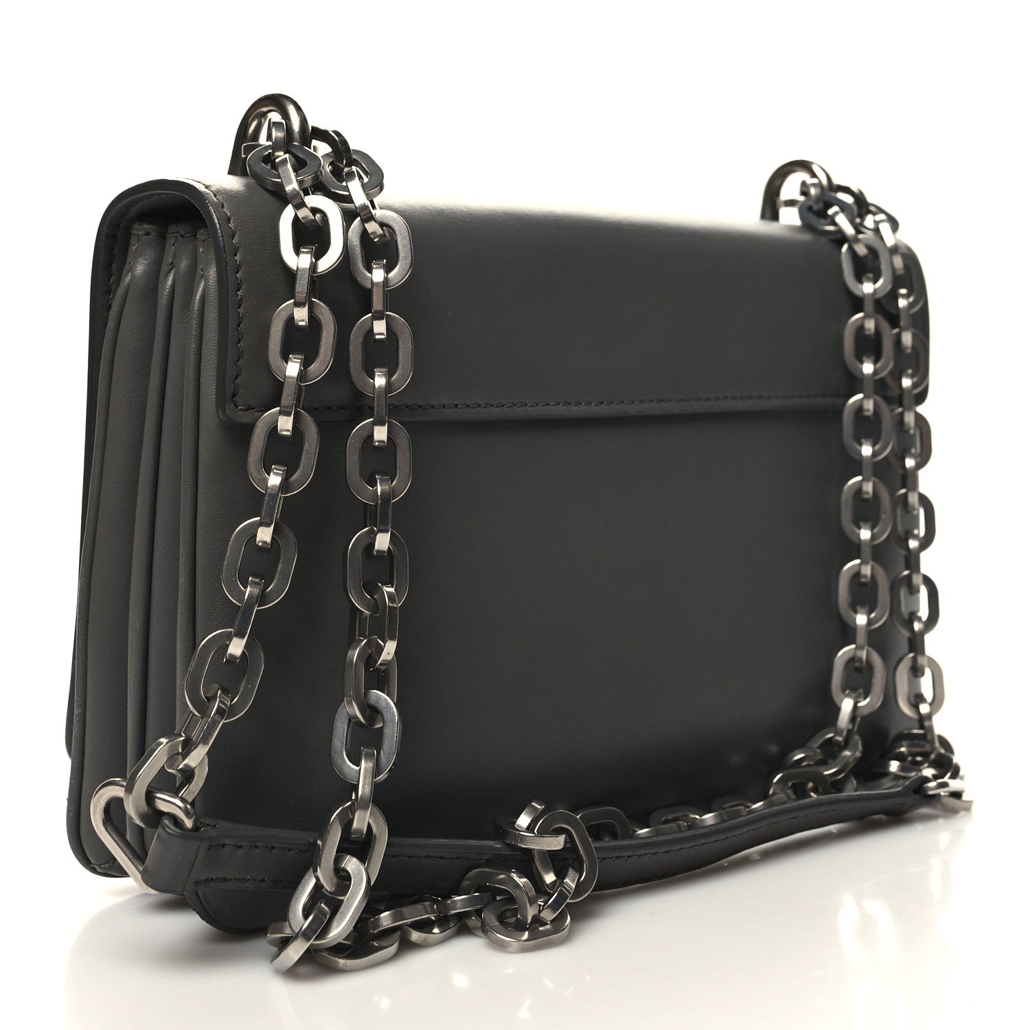 Prada City Calfskin Chain Shoulder Bag Marmo 3 of 12
