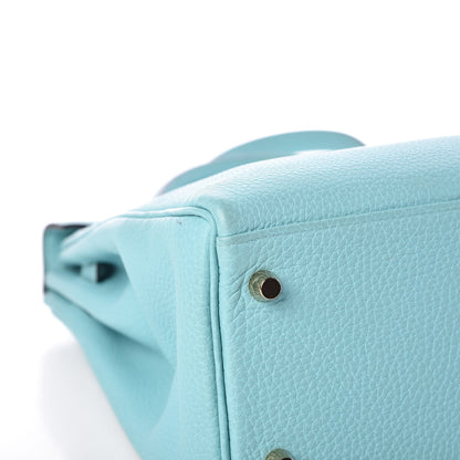 Hermes Togo Kelly Retourne 32 Bleu Atoll 29 of 33