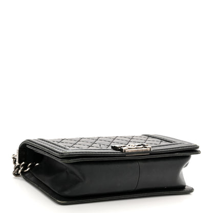 Chanel Calfskin Quilted Double Stitch New Medium Boy Flap Black 4 of 16