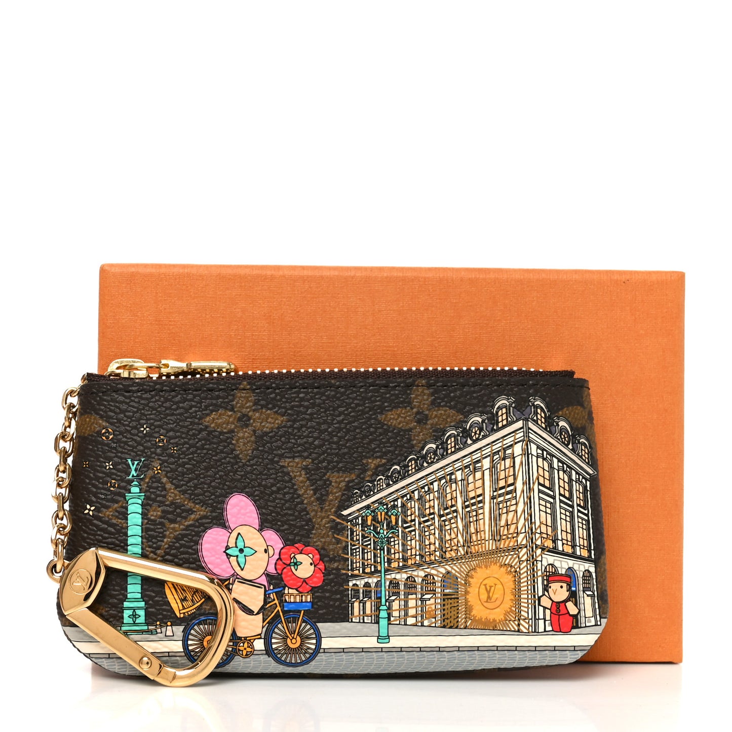 Monogram 2022 Christmas Animation Paris Key Pouch Pink