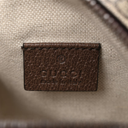 Gucci GG Supreme Monogram Mini Neo Vintage Double Zip Messenger Bag Beige New Acero Crop 7 of 12