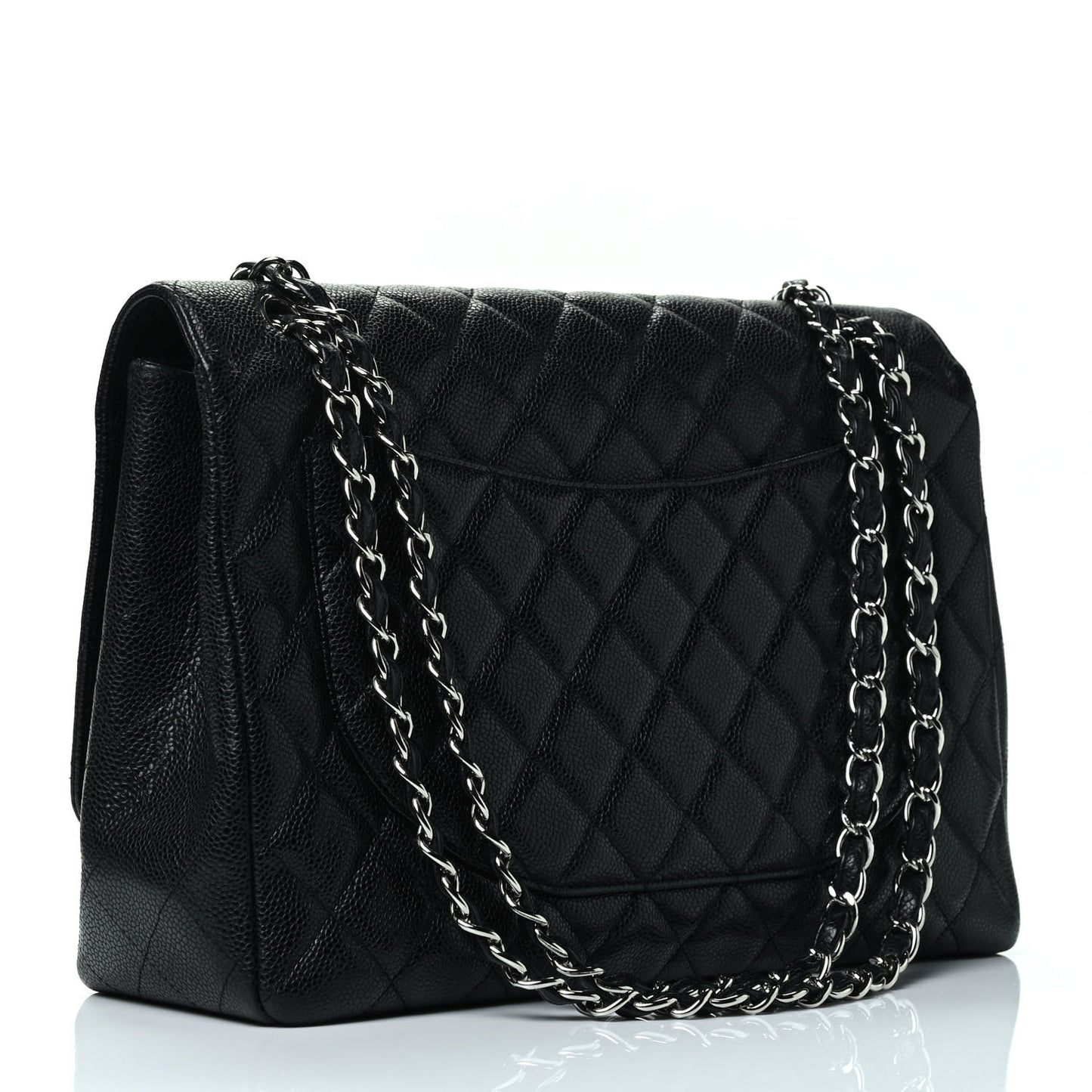 Caviar Quilted Maxi Single Flap Black