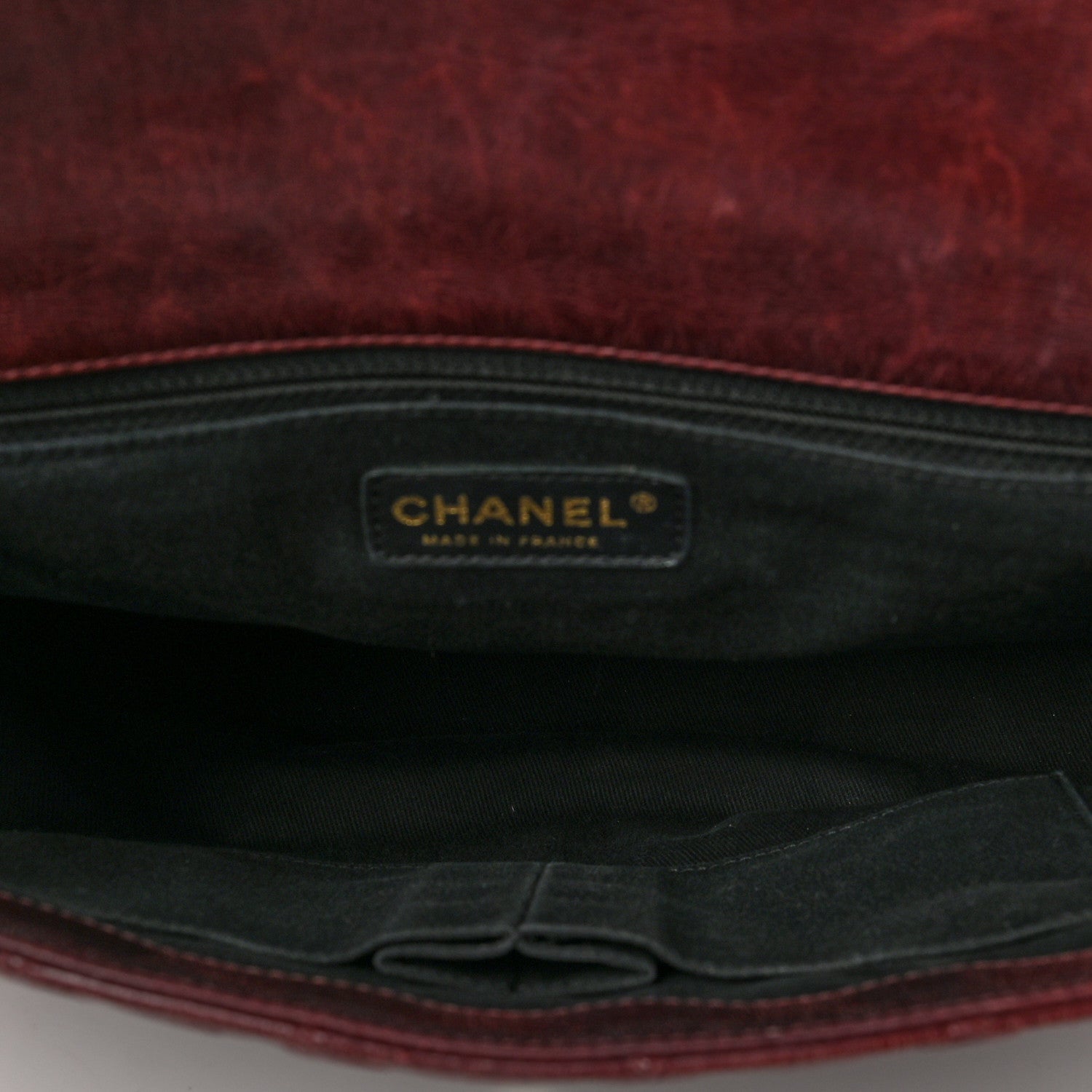Chanel Glazed Calfskin Castle Rock Large Flap Burgundy 4 of 11