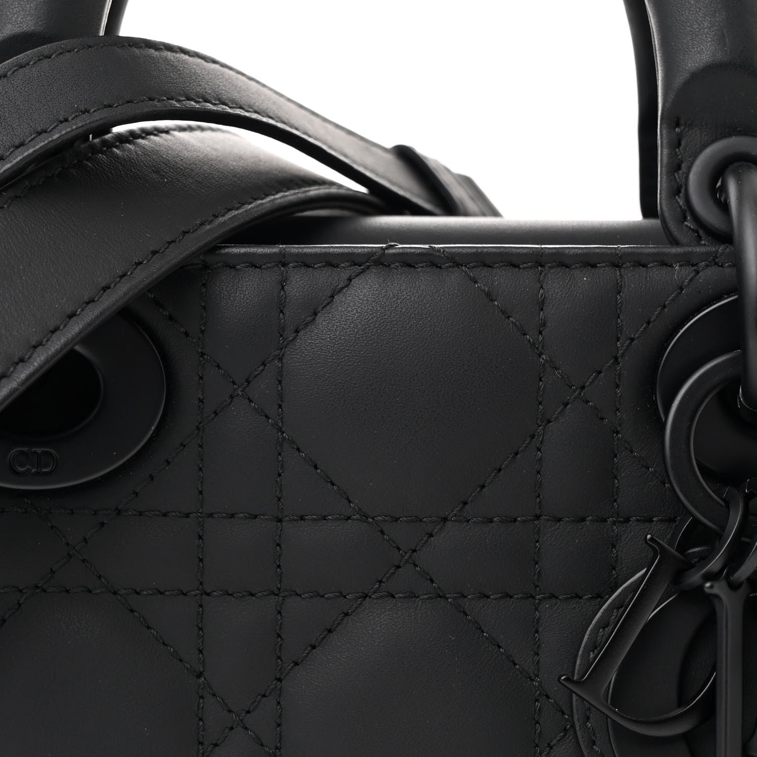 Christian Dior Ultra Matte Calfskin Cannage Medium Lady D-Joy Black 8 of 10