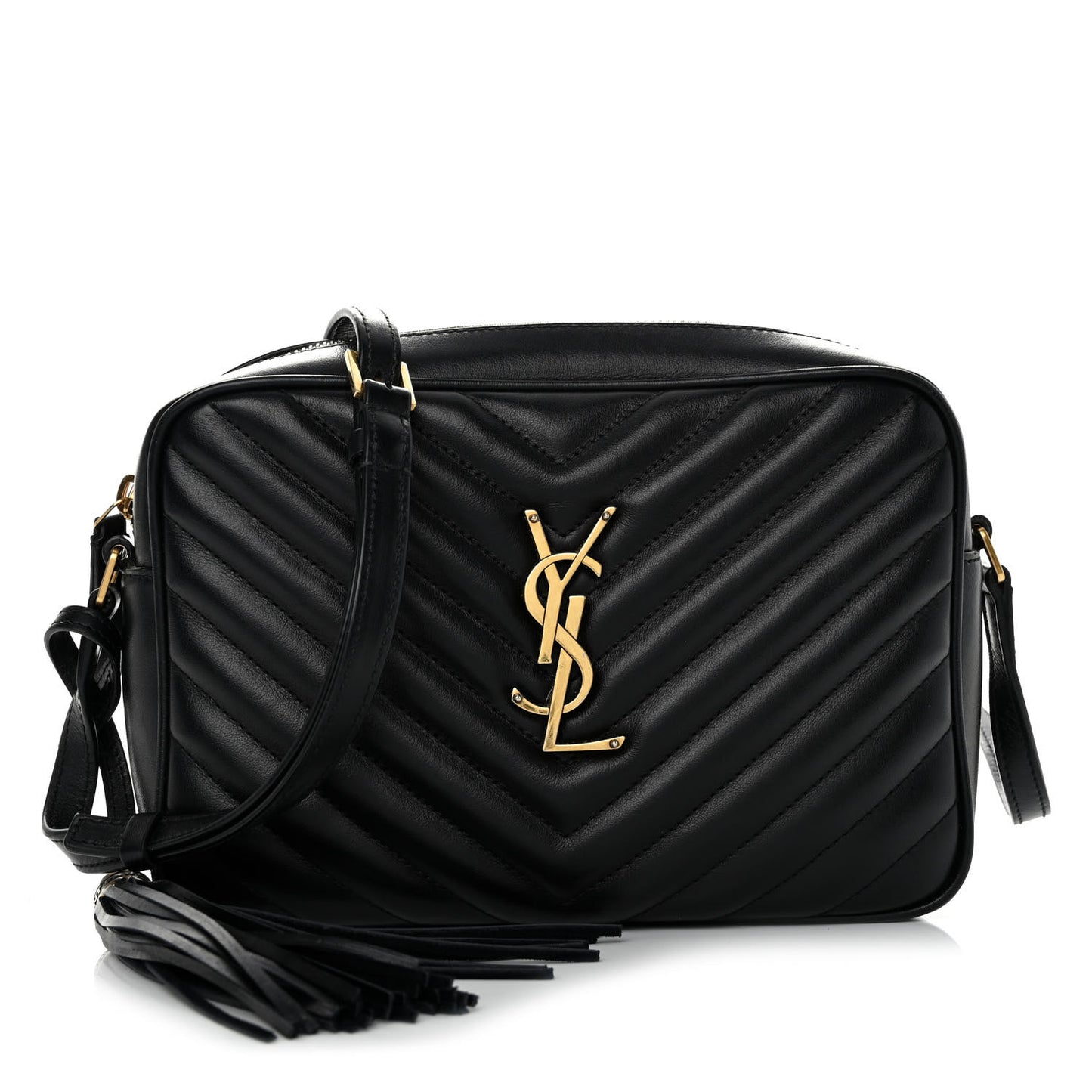 Calfskin Matelasse Monogram Lou Camera Bag Black