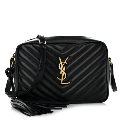 Saint Laurent Calfskin Matelasse Monogram Lou Camera Bag Black 1 of 9
