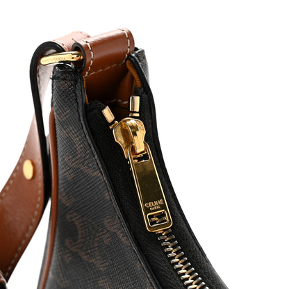 Celine Triomphe Canvas Calfskin Ava Shoulder Bag Tan 13 of 13