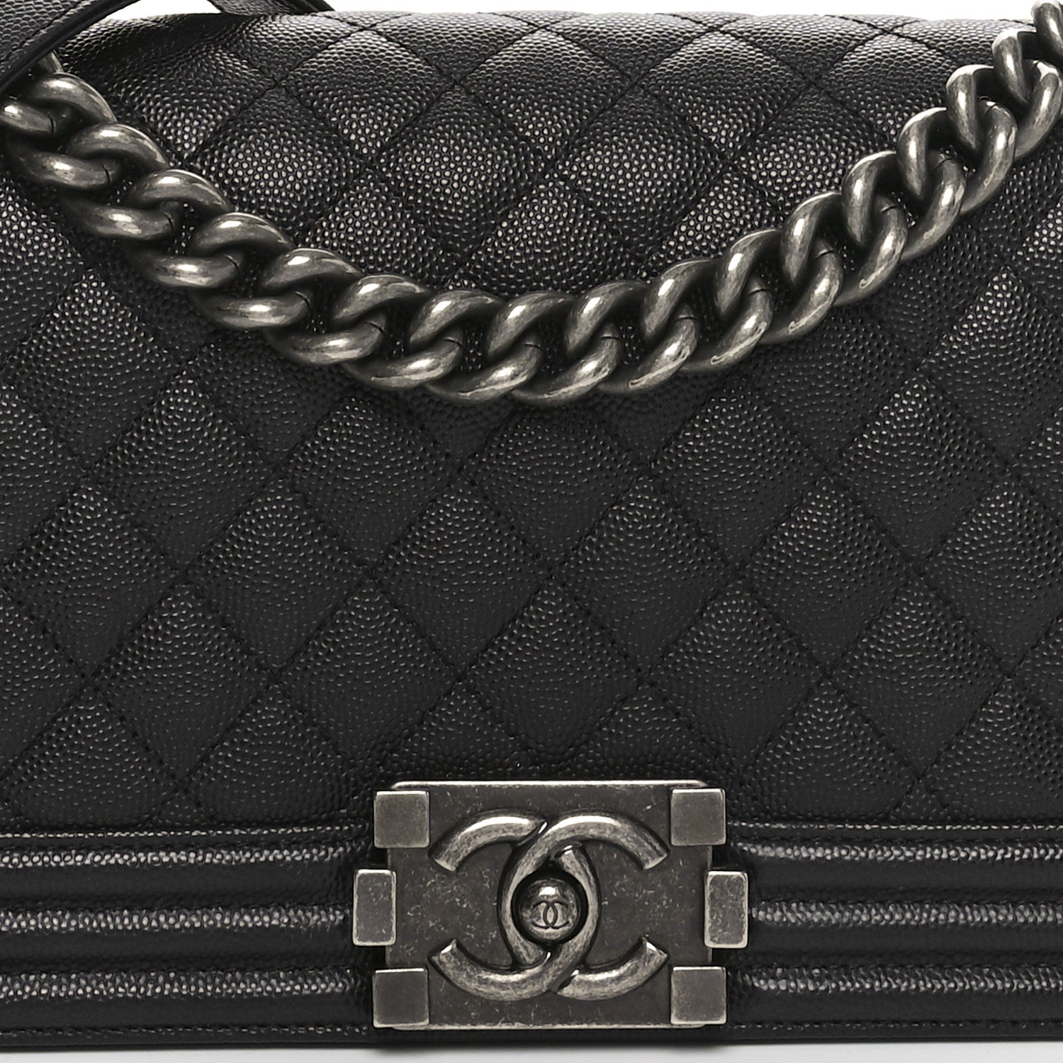 Chanel Caviar Quilted Medium Boy Flap Black 8 of 11