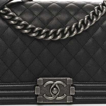 Chanel Caviar Quilted Medium Boy Flap Black 8 of 11