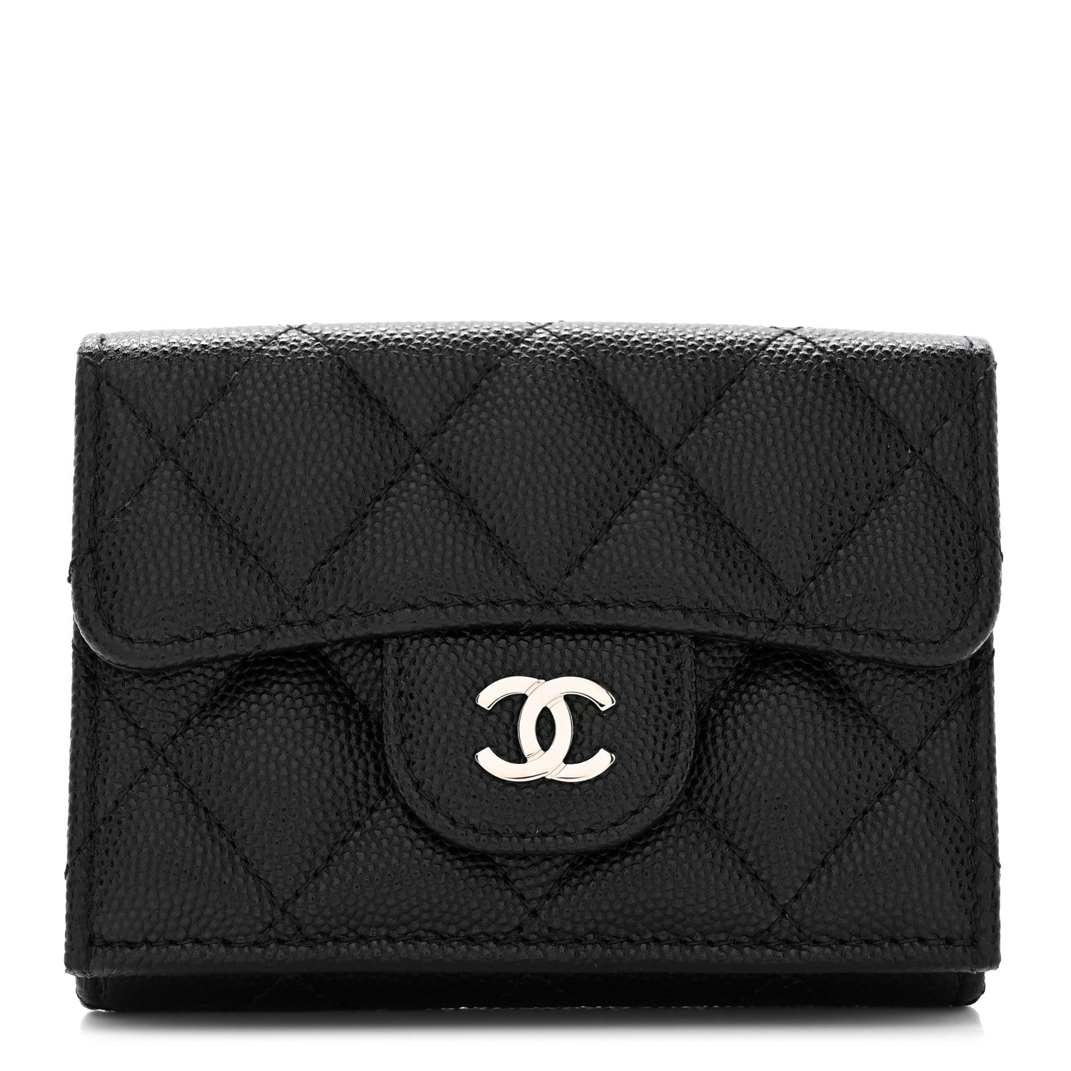 Chanel Caviar Quilted Double Flap Wallet Black 1 of 12
