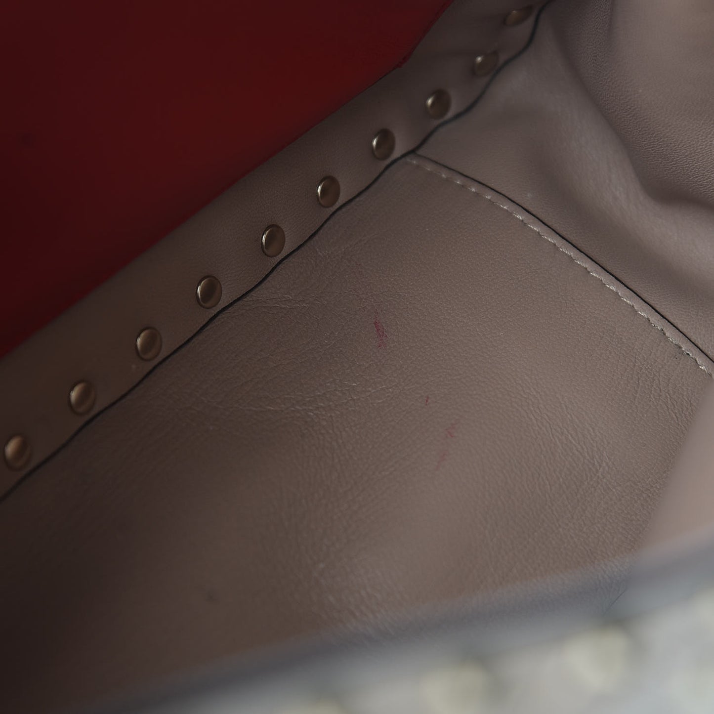 Nappa Large Rockstud Spike Shoulder Bag Poudre
