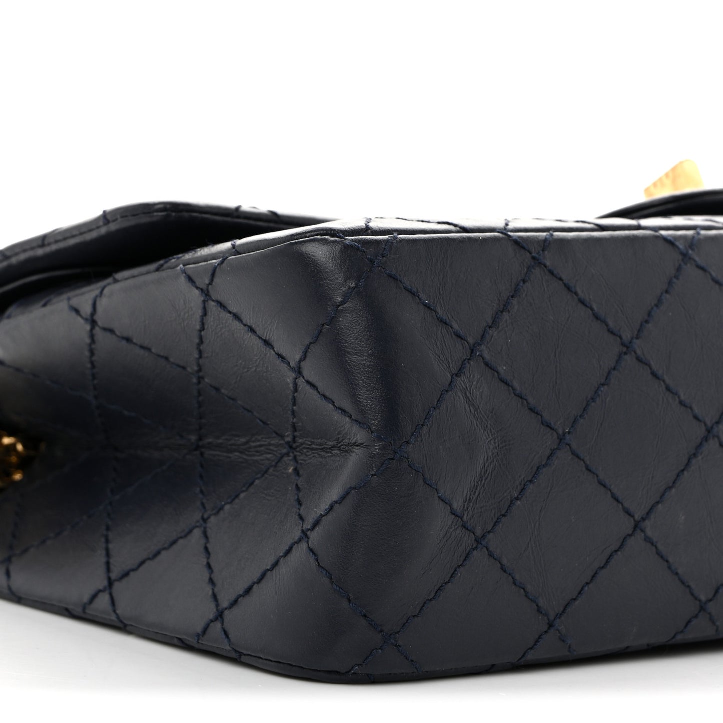 Aged Calfskin Quilted 2.55 Reissue 225 Flap Navy