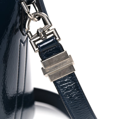 Givenchy Crinkled Patent Deerskin Small Antigona Deep Blue 9 of 12