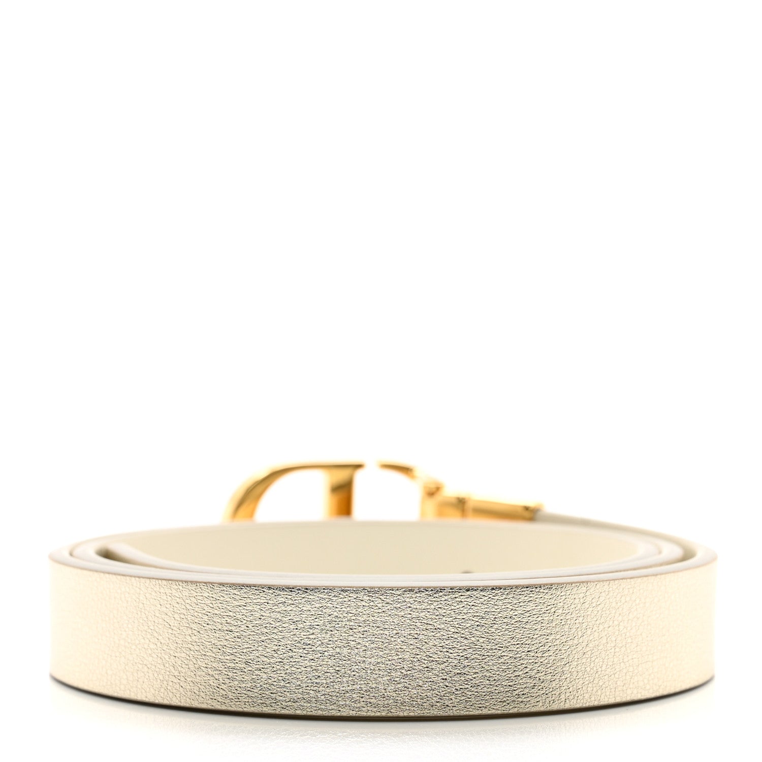 Christian Dior Metallic Calfskin 30 Montaigne Reversible Belt 75 30 Or Multicolor 2 of 5