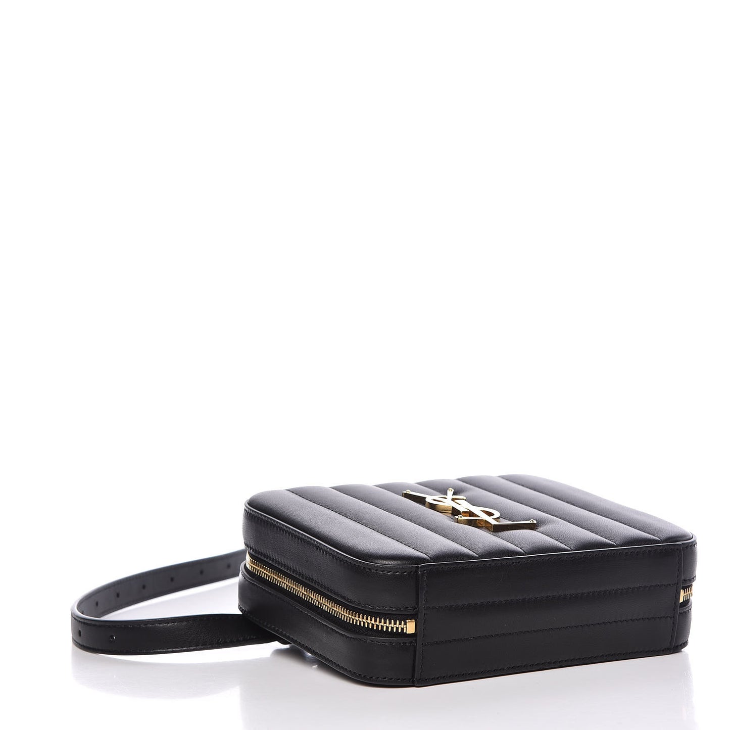 Lambskin Matelasse Vicky Monogram Belt Bag Black