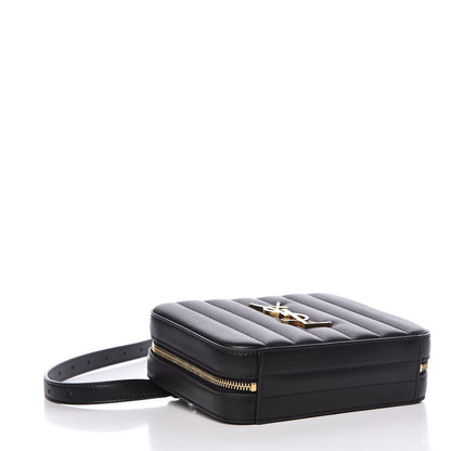Saint Laurent Lambskin Matelasse Vicky Monogram Belt Bag Black 4 of 9