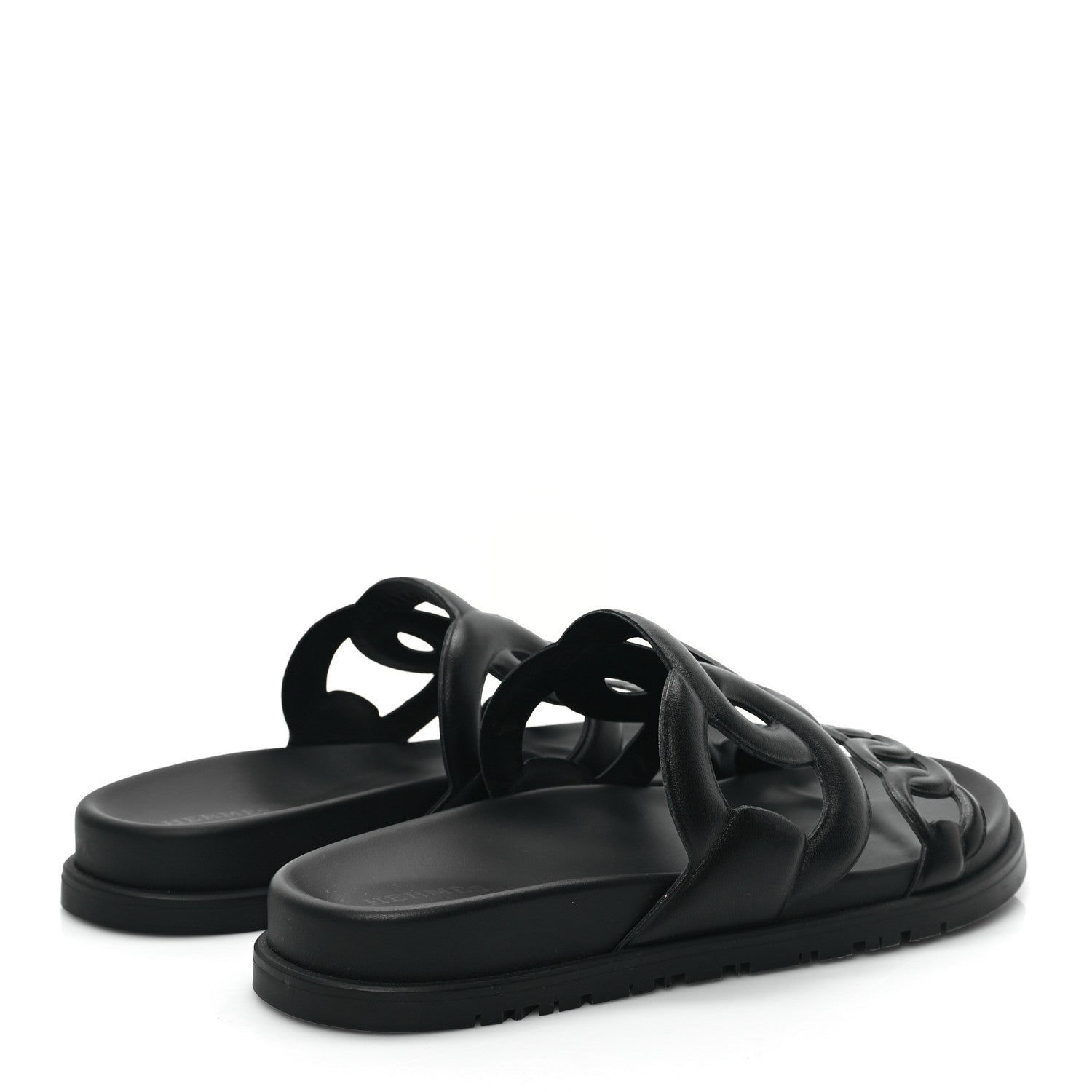 Hermes Nappa Extra Sandals 37 Black 4 of 9