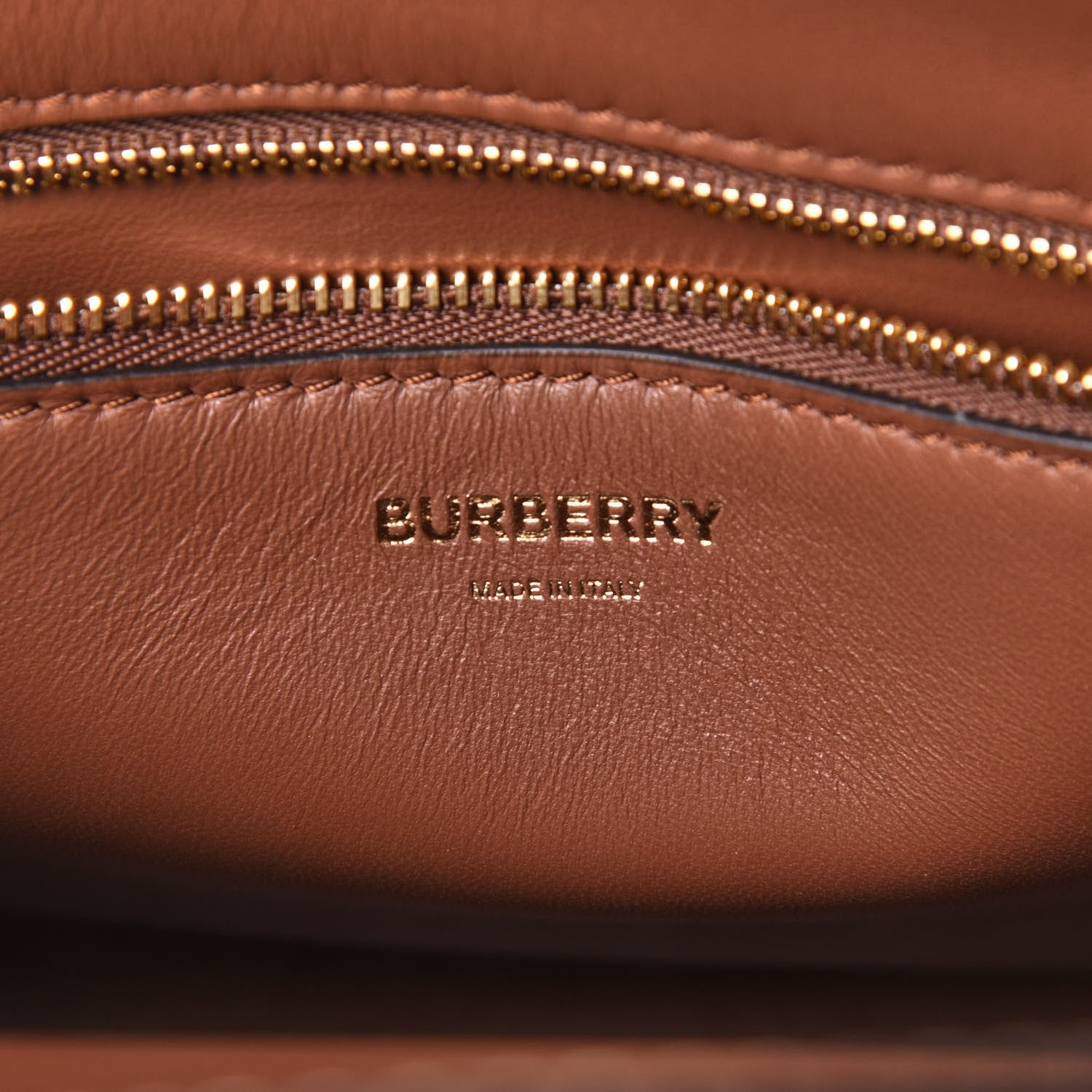 Burberry Canvas Smooth Calfskin Two Tone Mini Pocket Bag Natural Malt Brown 6 of 10