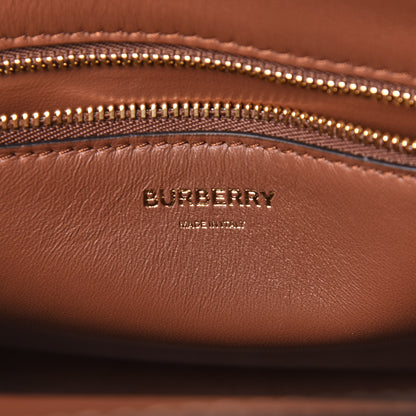 Burberry Canvas Smooth Calfskin Two Tone Mini Pocket Bag Natural Malt Brown 6 of 10