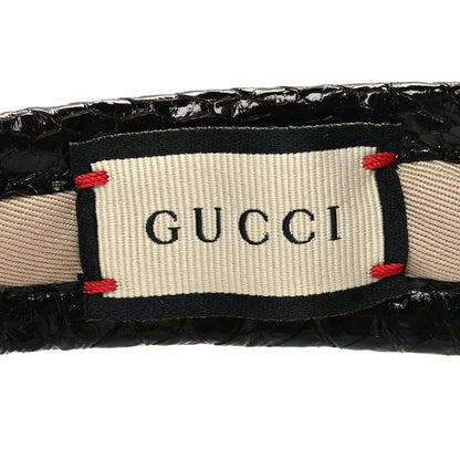 Gucci Raffia Elaphe GG Monogram Embroidered Afraa Visor Ivory Black 7 of 8