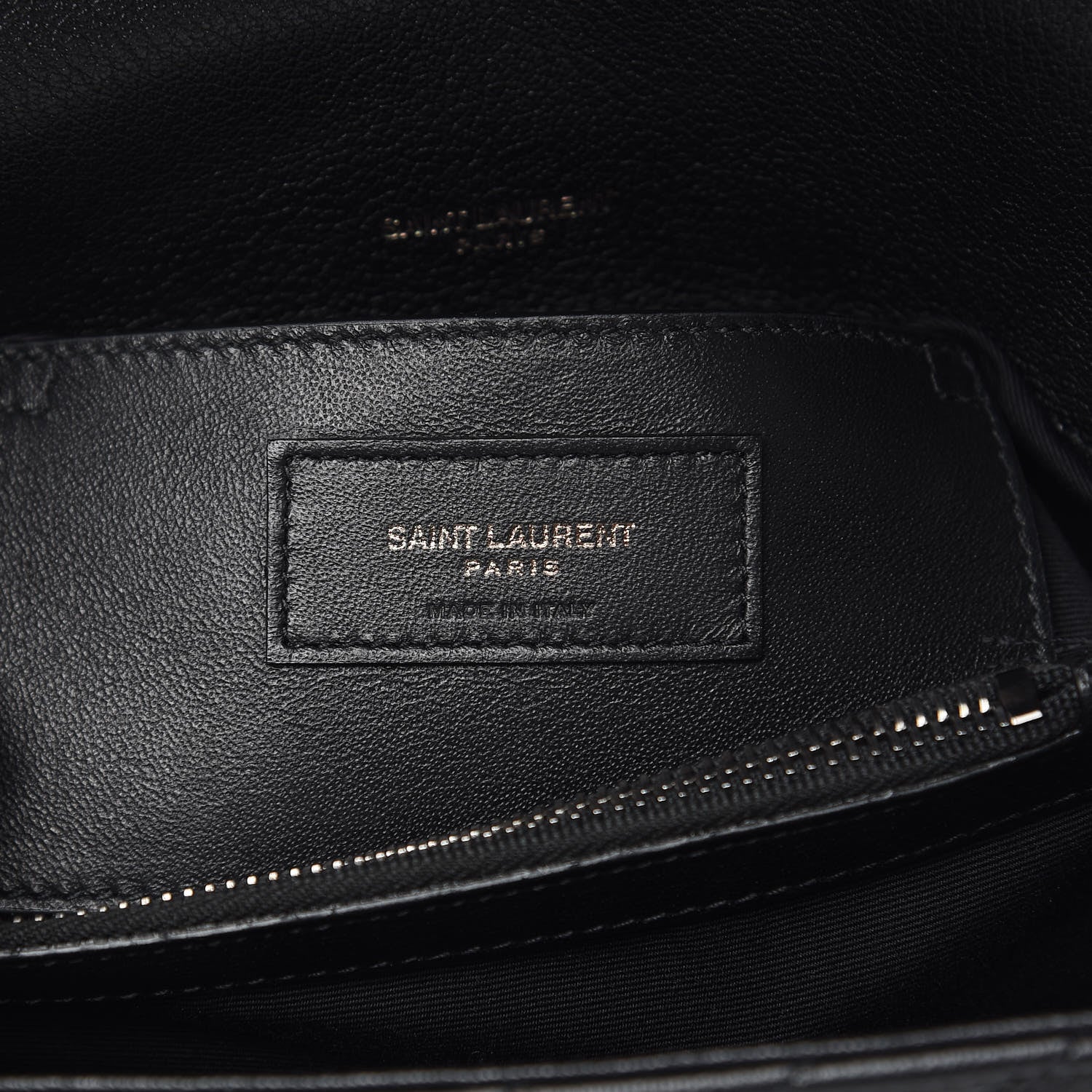 Saint Laurent Sheepskin Matelasse Chevron Monogram Medium College Bag Black 6 of 11