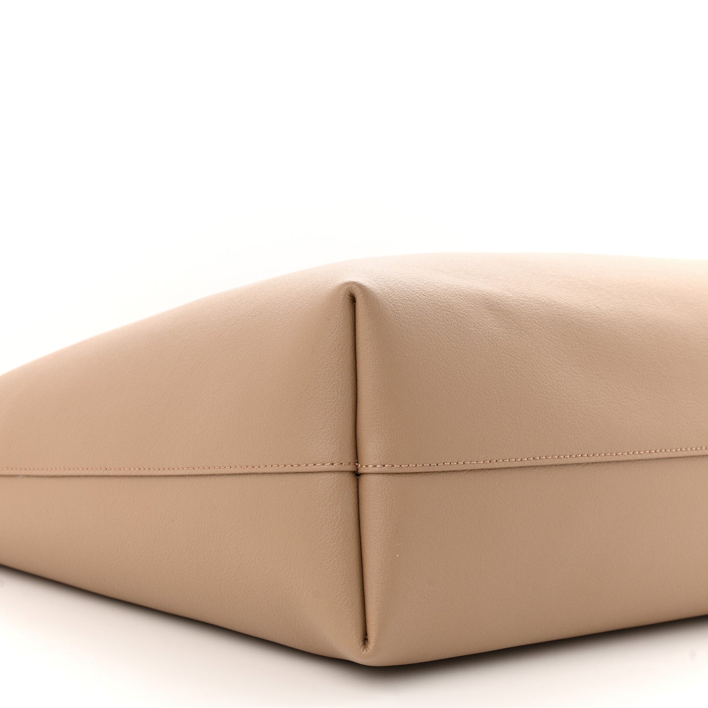 Calfskin Large Shopping Tote Dark Toffee