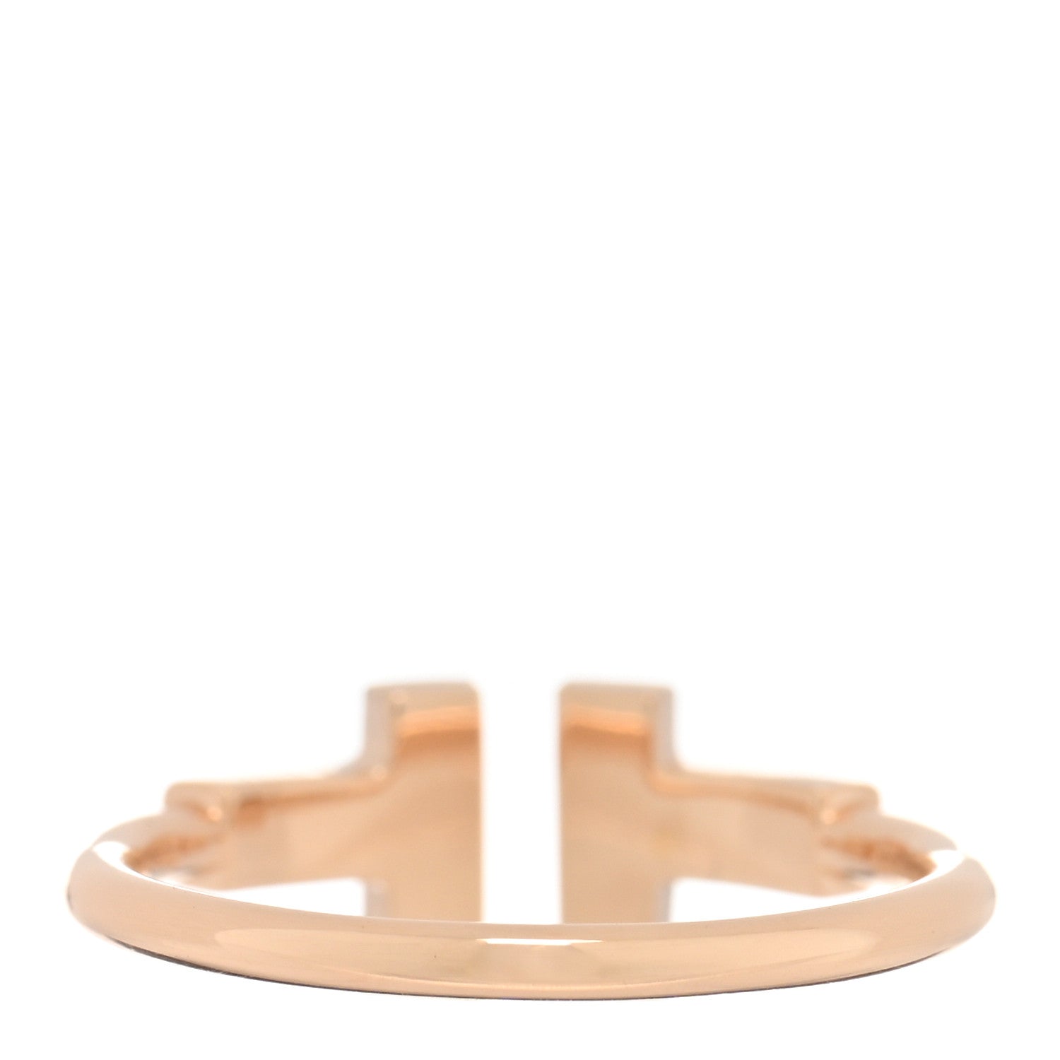 Tiffany 18K Rose Gold Diamond T Wire Ring 50 5.5 3 of 4
