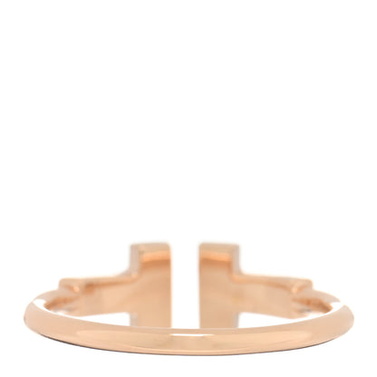 Tiffany 18K Rose Gold Diamond T Wire Ring 50 5.5 3 of 4