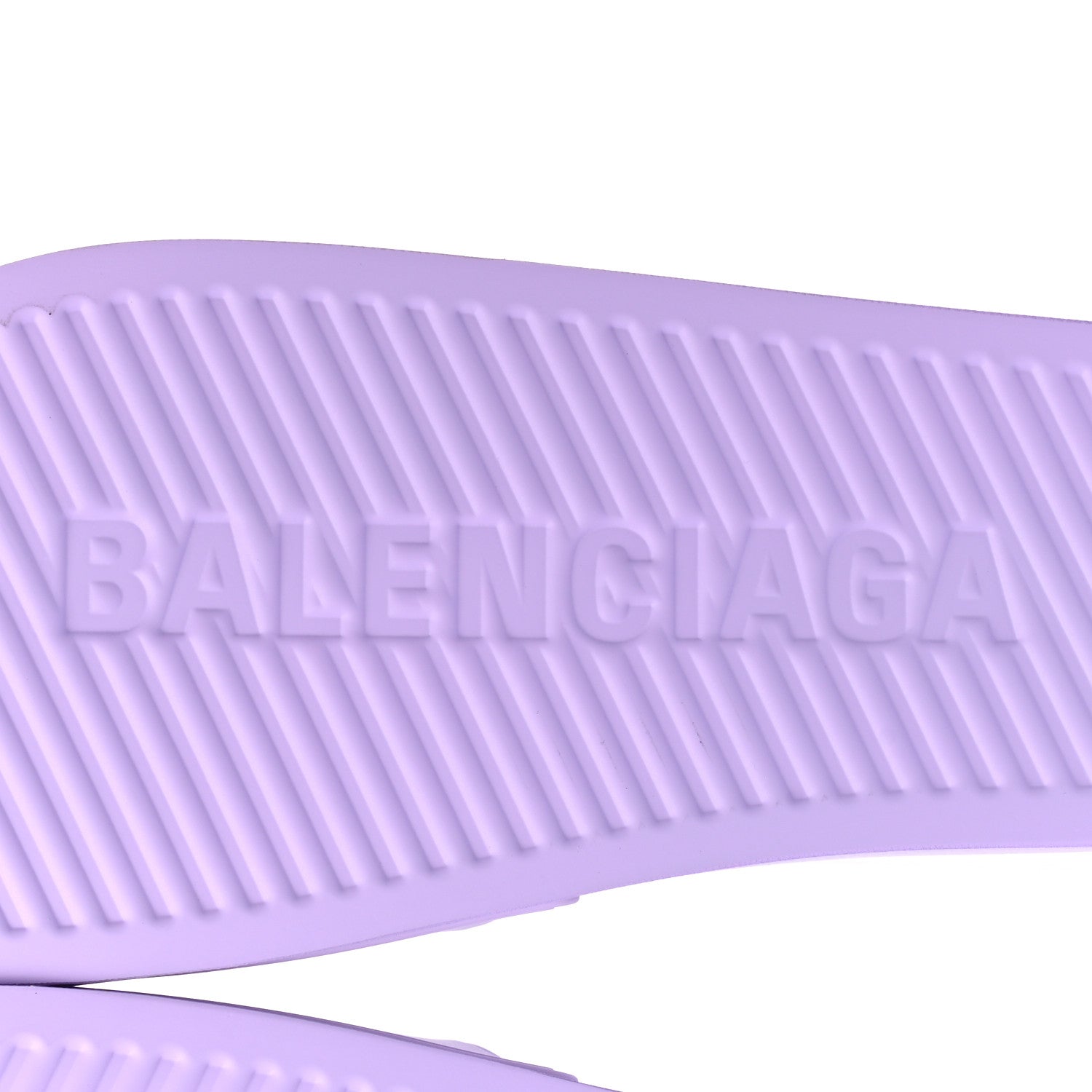 Balenciaga Rubber BB Womens Pool Slide Sandals 40 Lilac 6 of 8
