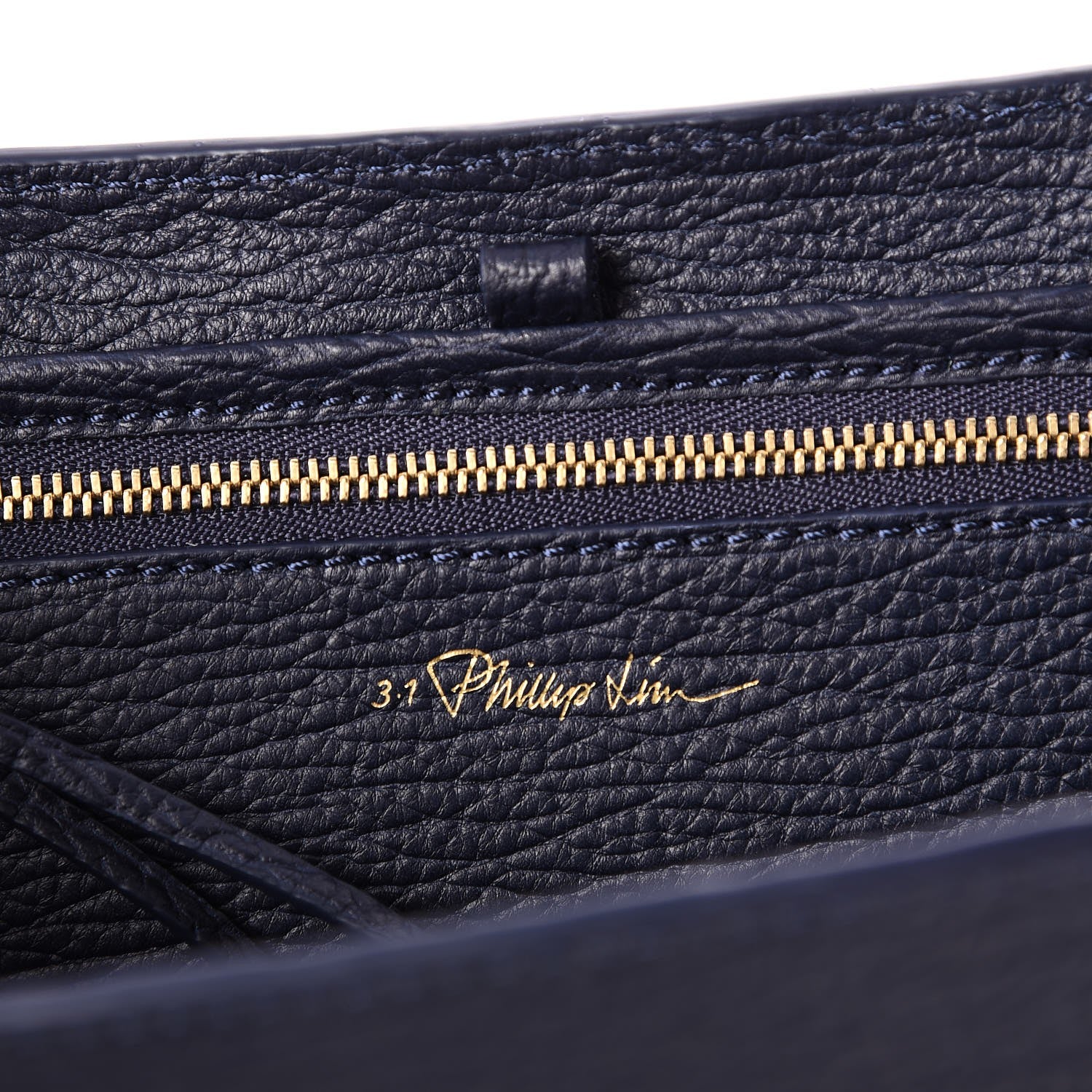3.1 Phillip Lim 3.1 Textured Calfskin Large Pashli Satchel Ink 6 of 7