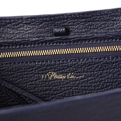 3.1 Phillip Lim 3.1 Textured Calfskin Large Pashli Satchel Ink 6 of 7