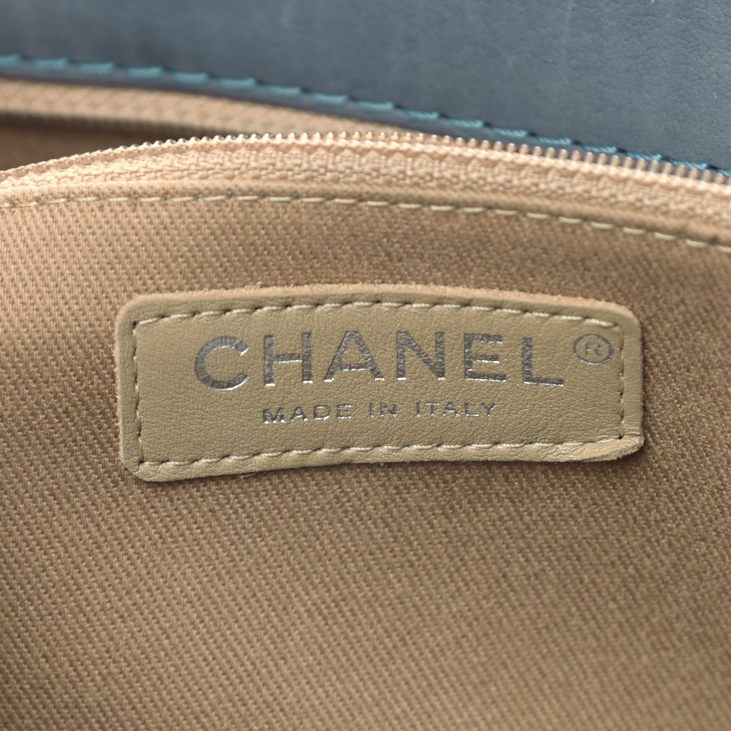 Chanel Washed Calfskin Quilted Hamptons Flap Bag Blue 6 of 13