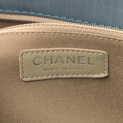 Chanel Washed Calfskin Quilted Hamptons Flap Bag Blue 6 of 13