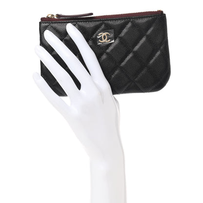 Chanel Caviar Quilted Small Cosmetic Case Black 2 of 8