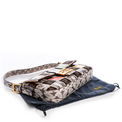 Fendi Ayers Zucca Patchwork Baguette Multicolor 4 of 10