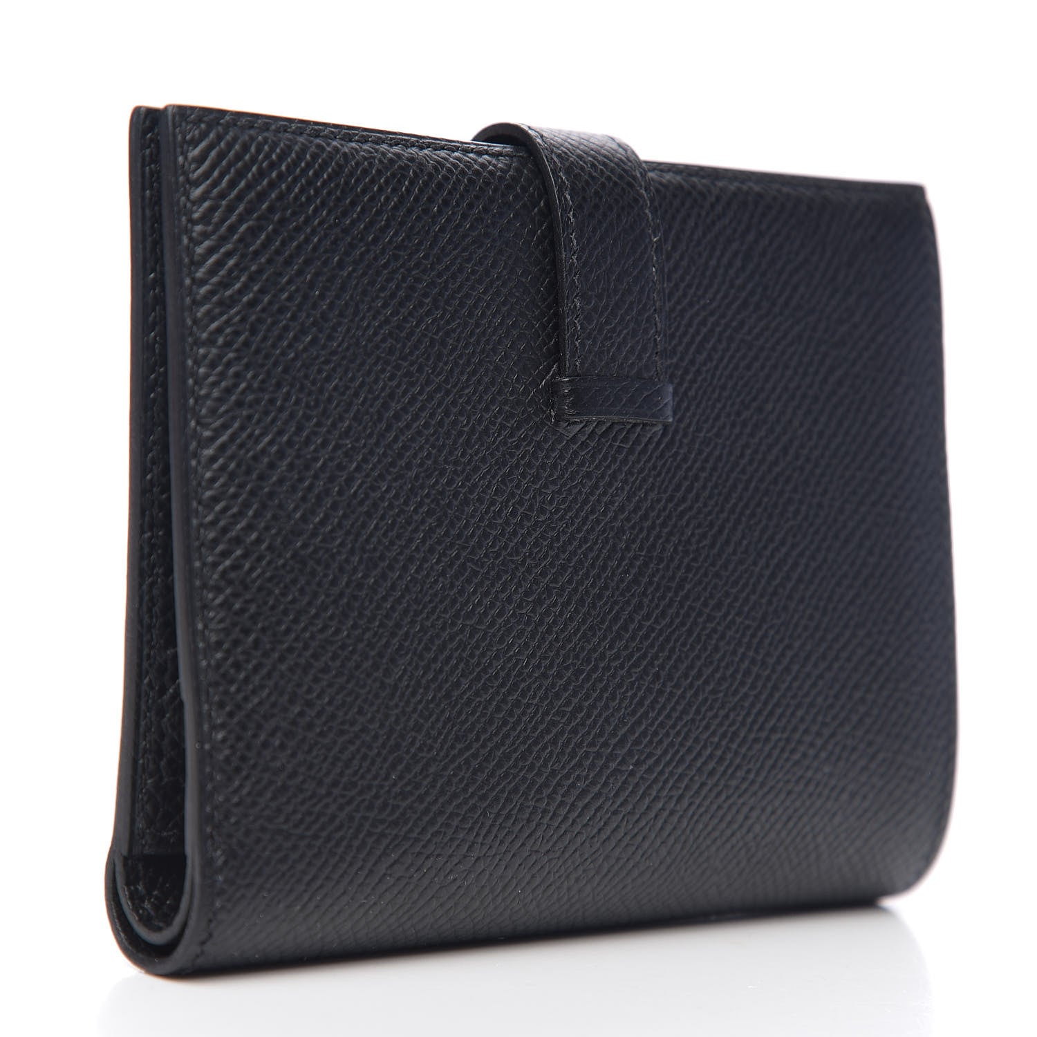 Hermes Epsom Bearn Compact Wallet Black 2 of 6
