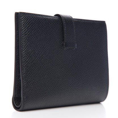 Hermes Epsom Bearn Compact Wallet Black 2 of 6
