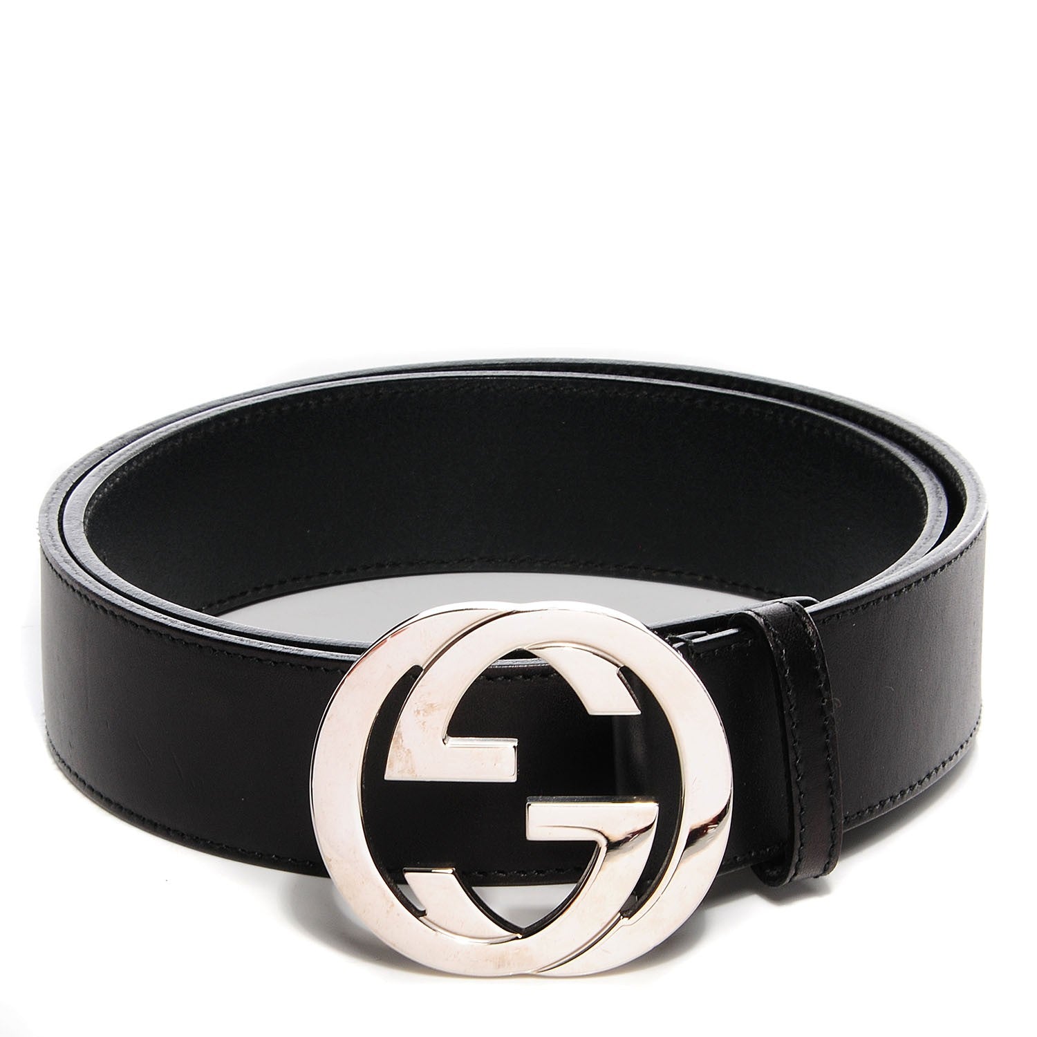 Gucci Calfskin Interlocking G 40mm Belt 90 36 Black 1 of 4
