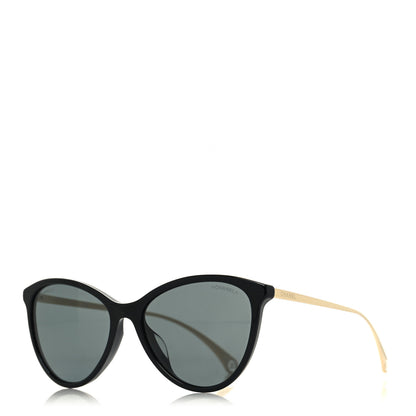 Chanel Acetate Metal Butterfly Sunglasses 5459-A Black Gold 1 of 8