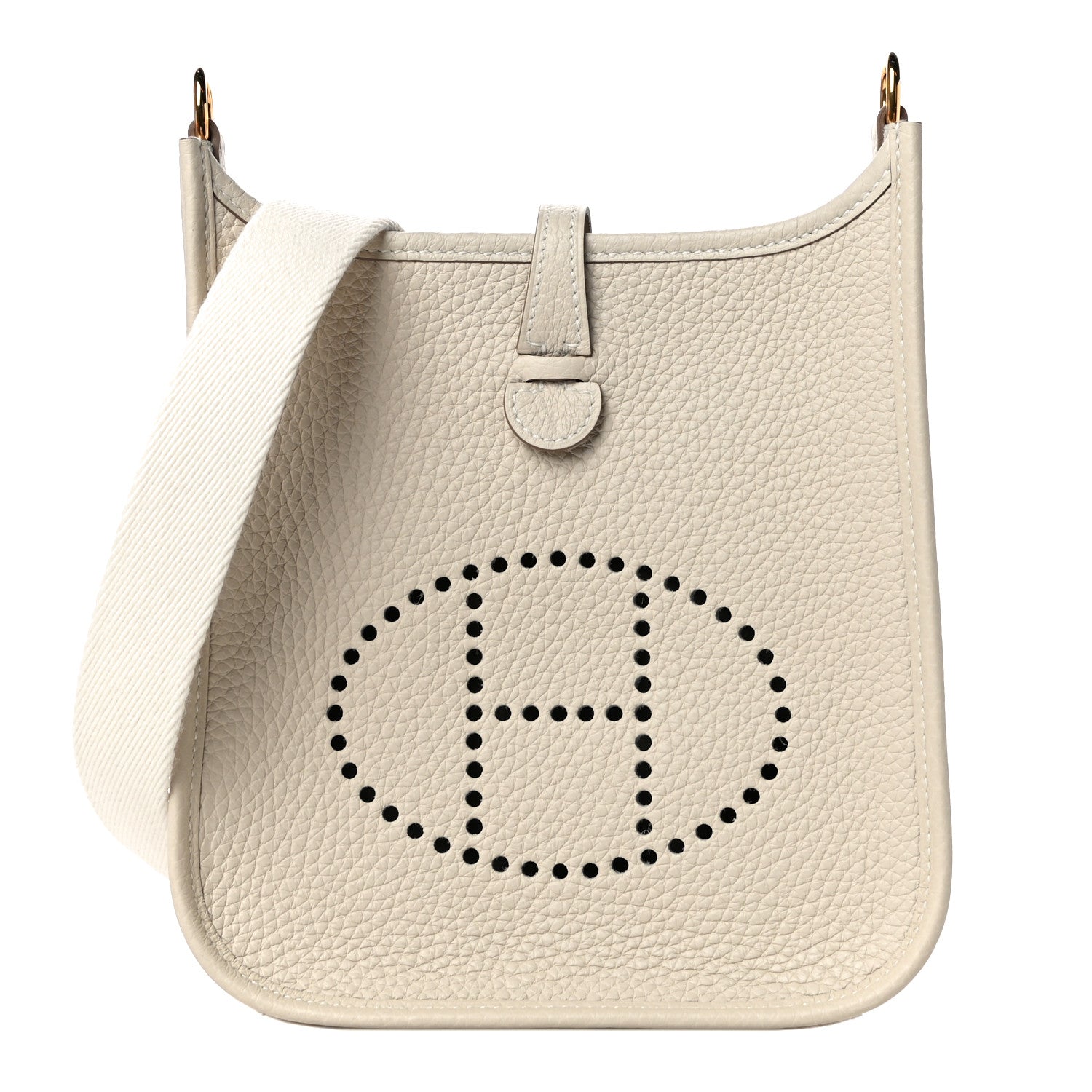 Hermes Taurillon Clemence Amazone Evelyne TPM Craie White 1 of 10