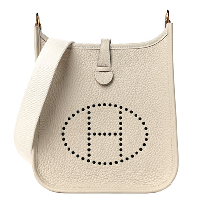 Hermes Taurillon Clemence Amazone Evelyne TPM Craie White 1 of 10