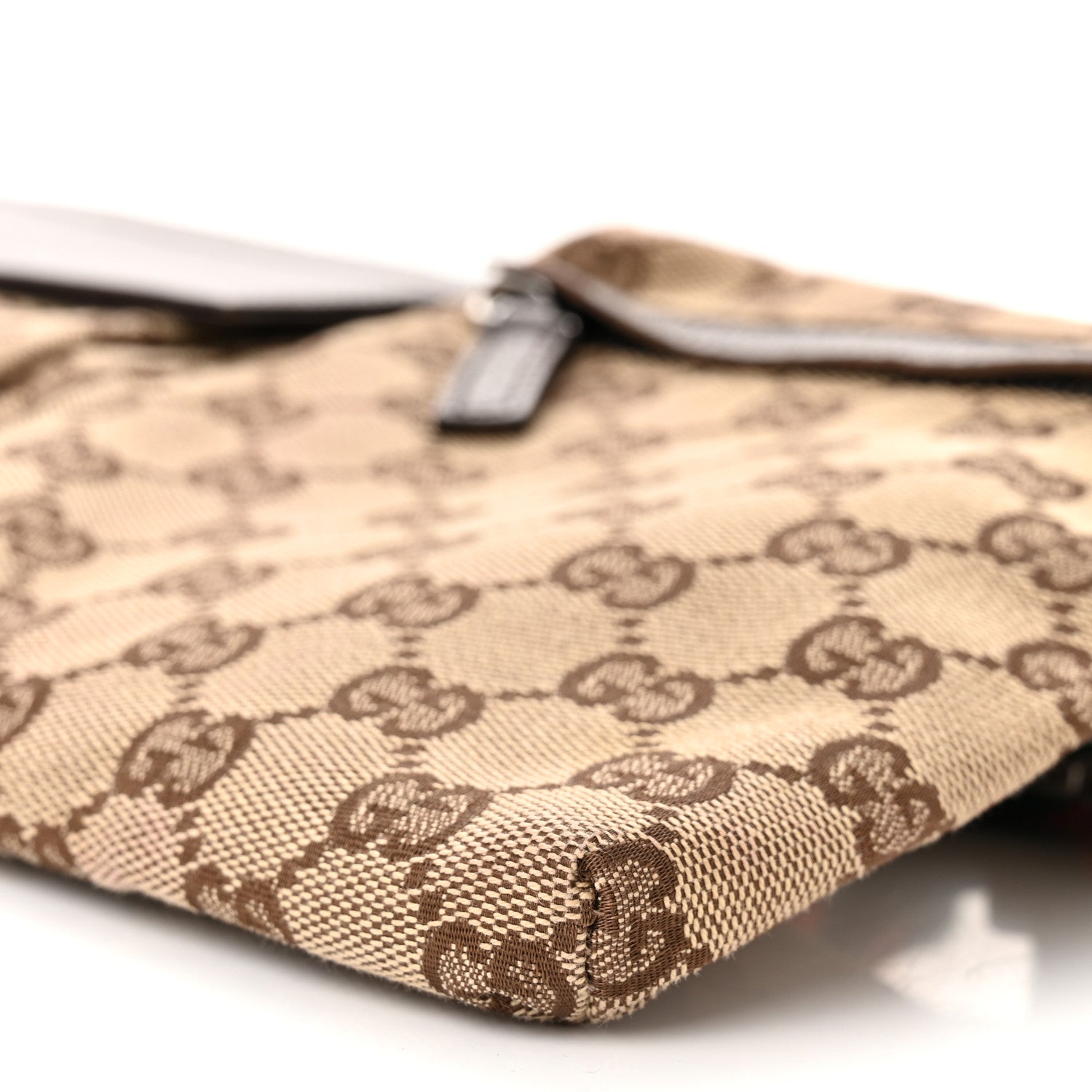 Gucci GG Monogram Web Double Pocket Belt Bag Dark Brown 10 of 10