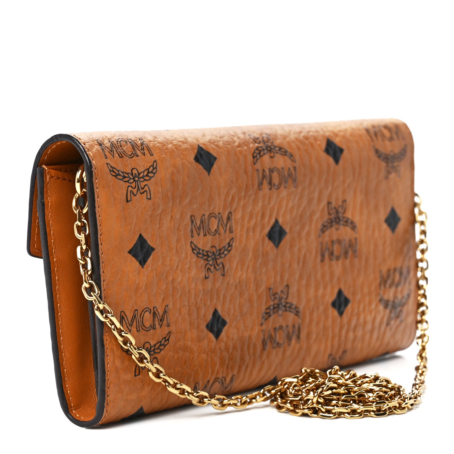 MCM Visetos Large Patricia Wallet On Chain Cognac 2 of 12