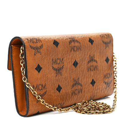 MCM Visetos Large Patricia Wallet On Chain Cognac 2 of 12