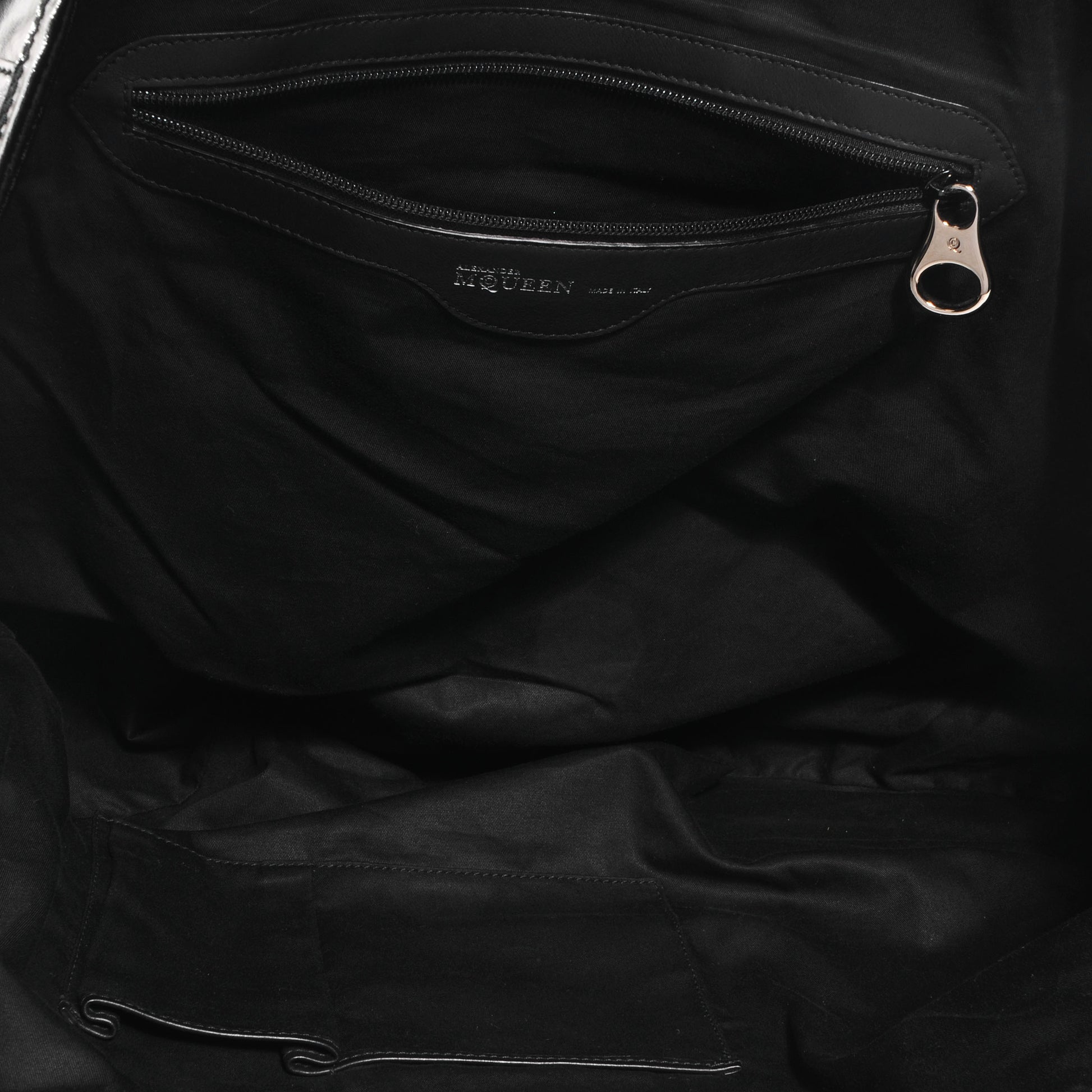 Alexander McQueen Patent Leather Hobo Black 4 of 8