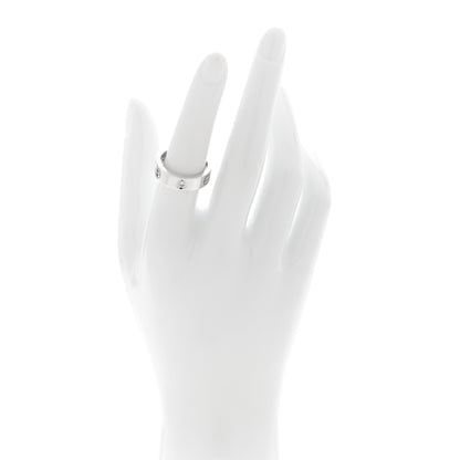 Cartier 18K White Gold 3 Diamond 5.5mm LOVE Ring 2 of 4